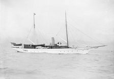 The steam yacht Latona under way, 1912. Creator: Kirk & Sons of Cowes