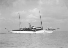 The steam yacht Lorna 1911. Creator: Kirk & Sons of Cowes
