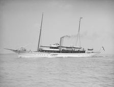 The steam yacht Lorna 1911. Creator: Kirk & Sons of Cowes