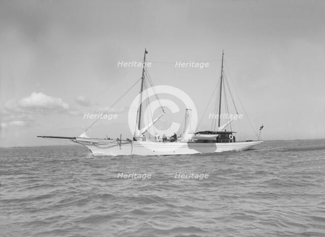 The steam yacht 'Primrose' under way, 1911. Creator: Kirk & Sons of Cowes.