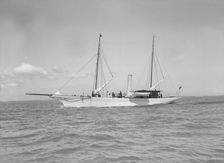 The steam yacht Primrose under way, 1911. Creator: Kirk & Sons of Cowes