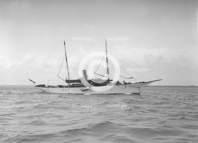 The steam yacht 'Stradella', 1912. Creator: Kirk & Sons of Cowes.