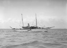 The steam yacht Stradella 1912. Creator: Kirk & Sons of Cowes