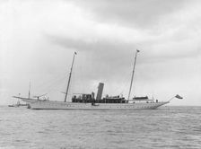 The steam yacht Sabrina 1914. Creator: Kirk & Sons of Cowes