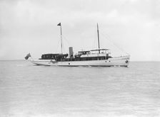 The steam yacht Sardonyx under way, 1913. Creator: Kirk & Sons of Cowes