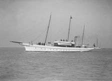 The steam yacht Sea Snake 1911. Creator: Kirk & Sons of Cowes