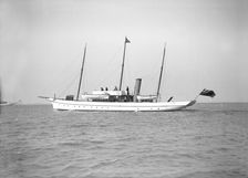 The steam yacht Sea Snake 1911. Creator: Kirk & Sons of Cowes
