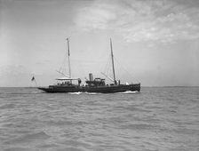 The steam yacht Sheilah 1911. Creator: Kirk & Sons of Cowes