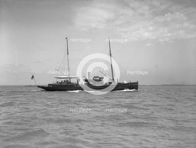 The steam yacht 'Sheilah', 1911. Creator: Kirk & Sons of Cowes.