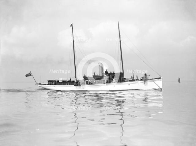 The steam yacht 'Sheilah', 1911. Creator: Kirk & Sons of Cowes.