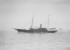 The steam yacht Sirocco 1911. Creator: Kirk & Sons of Cowes
