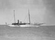 The steam yacht Titania under way, 1911. Creator: Kirk & Sons of Cowes