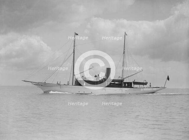 The steam yacht 'Ursula', 1911. Creator: Kirk & Sons of Cowes.