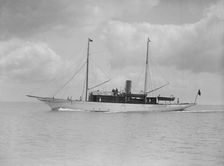 The steam yacht Ursula 1911. Creator: Kirk & Sons of Cowes