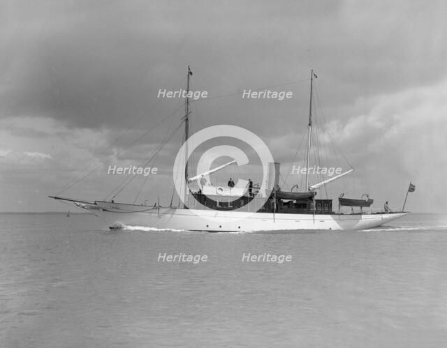 The steam yacht 'Ursula', 1911. Creator: Kirk & Sons of Cowes.