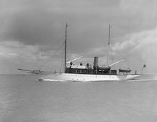 The steam yacht Ursula 1911. Creator: Kirk & Sons of Cowes