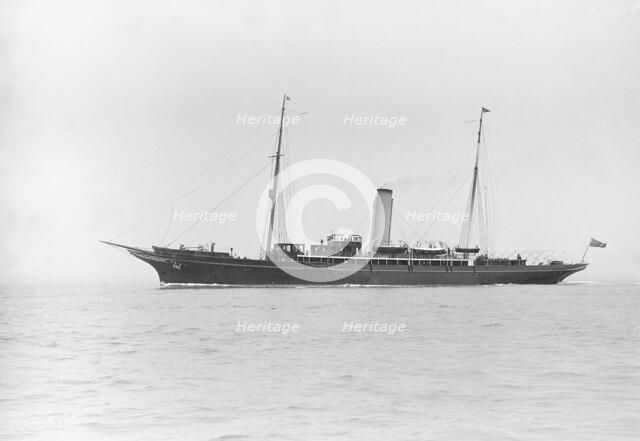 The steam yacht 'Valiant', 1913. Creator: Kirk & Sons of Cowes.