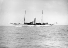 The steam yacht Vanessa under way,1913. Creator: Kirk & Sons of Cowes