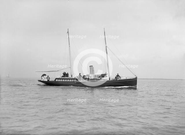 The steam yacht 'Volage' under way, 1913. Creator: Kirk & Sons of Cowes.