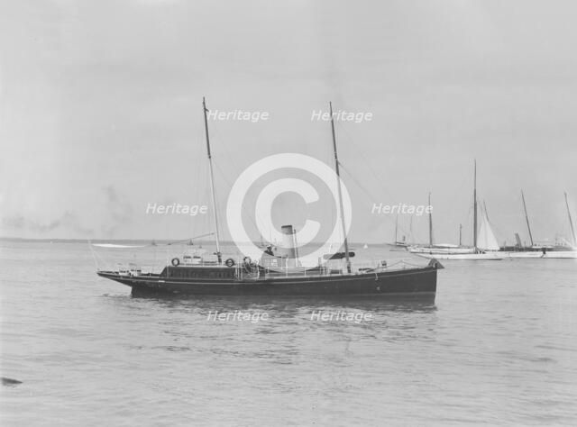 The steam yacht 'Volage' under way. Creator: Kirk & Sons of Cowes.