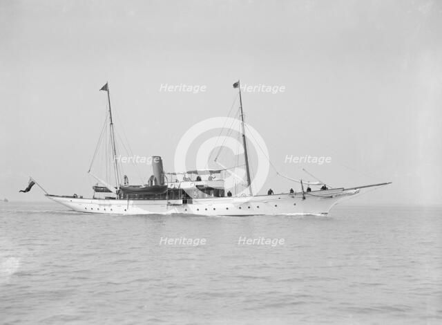 The steam yacht 'Westoe', 1911. Creator: Kirk & Sons of Cowes.