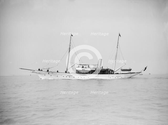 The steam yacht 'Westoe', 1911. Creator: Kirk & Sons of Cowes.