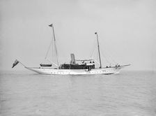 The steam yacht Westoe 1911. Creator: Kirk & Sons of Cowes