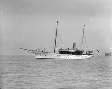 The steam yacht Westoe 1911. Creator: Kirk & Sons of Cowes