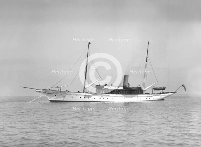 The steam yacht 'Westoe', 1911. Creator: Kirk & Sons of Cowes.