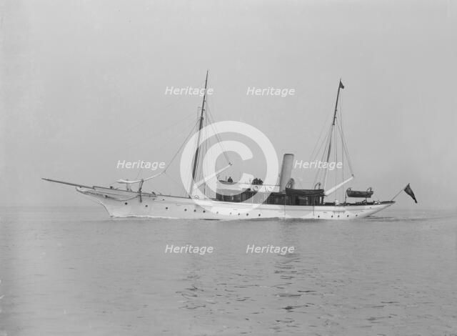 The steam yacht 'Westoe', 1911. Creator: Kirk & Sons of Cowes.