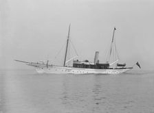 The steam yacht Westoe 1911. Creator: Kirk & Sons of Cowes