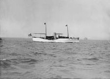 The steam yacht Yvonne under way, 1913. Creator: Kirk & Sons of Cowes