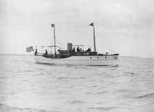 The steam yacht Yvonne under way, 1913. Creator: Kirk & Sons of Cowes