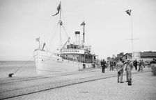 The Steamer Landskrona II moored at the quay, Landskrona, Sweden, 1935