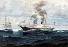 The steamship Gustaf II Adolf, 1899. Creator: Anund Emanuel
