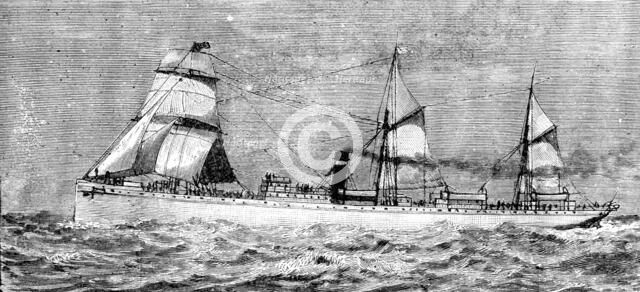 The steamship Quetta, wrecked in Torres Straits, North Australia, 1890. Creator: Unknown.
