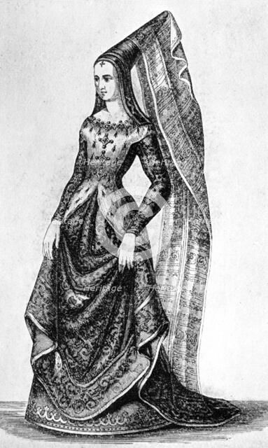 The steeple headdress and veil, 15th century, (1910). Artist: Unknown