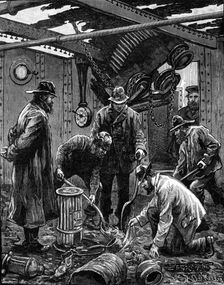 The steerage of the steamer Solway, at Kingstown, after the fire on board, 1881. Creator: Unknown