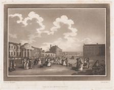 The Steine (An Excursion to Brighthelmstone), June 1, 1790., June 1, 1790. Creators: Thomas Rowlandson, Samuel Alken
