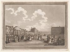 The Steine (An Excursion to Brighthelmstone), June 1, 1790., June 1, 1790. Creators: Thomas Rowlandson, Samuel Alken