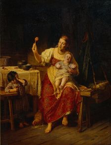 The Stepmother, 1874. Artist: Zhuravlev, Firs Sergeevich (1836-1901)