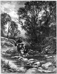 The Stepping Stones c1930s.Artist: Birket Foster