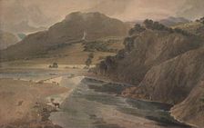 The stepping stones on the Wharfe, above Bolton Abbey, Yorkshire 1801. Artist: Thomas Girtin