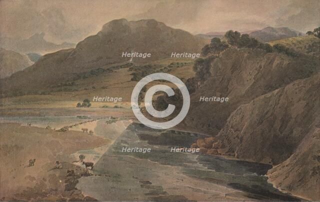 'The stepping stones on the Wharfe, above Bolton Abbey, Yorkshire', 1801. Artist: Thomas Girtin.