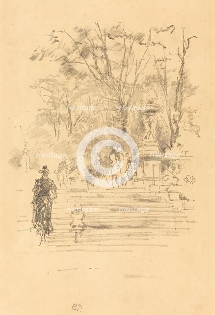 The Steps, Luxembourg, 1893. Creator: James Abbott McNeill Whistler.