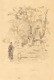 The Steps, Luxembourg, 1893. Creator: James Abbott McNeill Whistler