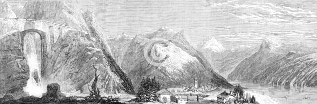 The Stereorama at Cremorne Gardens - panorama of the route to Italy, via the St. Gothard Pass, 1860. Creator: Smyth.