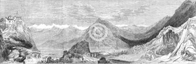 The Stereorama at Cremorne Gardens - panorama of the route to Italy, via the St. Gothard Pass, 1860. Creator: Smyth.