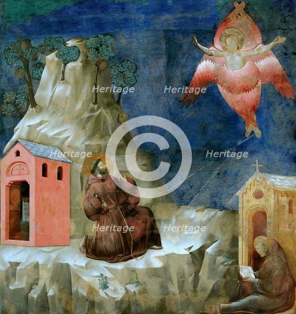 The Stigmatisation of Saint Francis (from Legend of Saint Francis), 1295-1300. Creator: Giotto di Bondone (1266-1377).