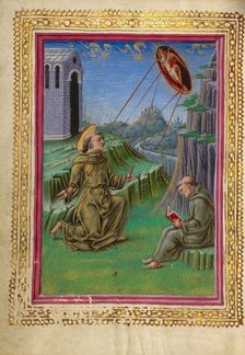 The Stigmatization of Saint Francis; Gualenghi-d'Este Hours, about 1469. Creator: Taddeo Crivelli